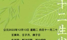 秦阳明每日生肖运势2022年12月13日